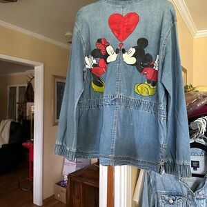 GAP Denim Jacket with Mickey and Minnie Mouse